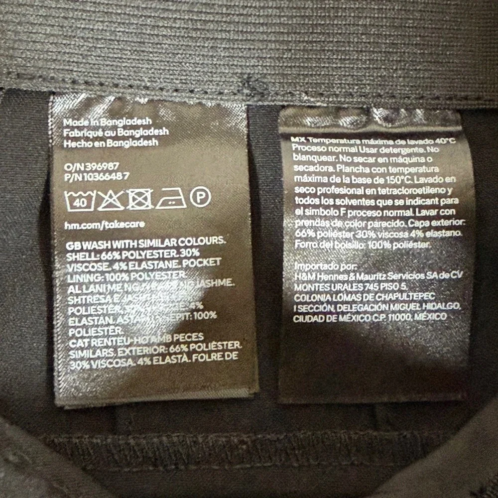 HM Black Ankle Dress Pants Womens Size 10 Tapered Professional Workwear Trouser - Picture 4 of 8